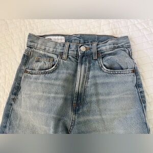 Zara Classic Blue Wide Leg Denim Jeans